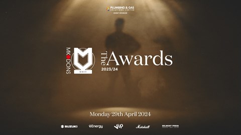 Tickets now on sale for The MK Dons Awards 2024